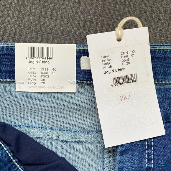 NWT Mac Jog 'n Jeans Blue Skinny Fit 28/38 - Picture 6 of 10